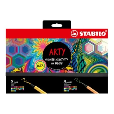 Afbeelding van Fineliner STABILO point 88 &amp; Pen 68 Arty creative assorti luxe box à stuks