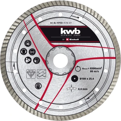 Afbeelding van KWB Diamantslijpschijf 180 x 25,4mm Turbo