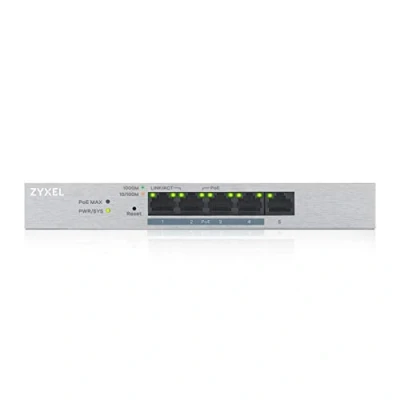 Afbeelding van Schakelaar ZyXEL GS1200 5HP RJ 45 PoE Grijs