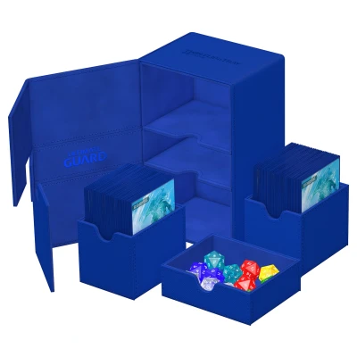 Afbeelding van Ultimate Guard Twin Flip&#039;n&#039;Tray Deck Case 160+ XenoSkin Monocolor Blue