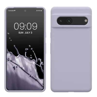 Afbeelding van kwmobile telefoonhoesje geschikt voor Google Pixel 7 Hoesje met siliconen coating Smartphone case in pastel lavendel
