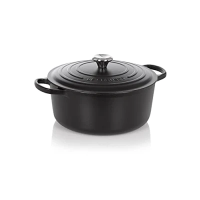 Image de LeCreuset Rôti / Faitout Signature rond Noir Mat 20cm 2,4l (intérieur noir)