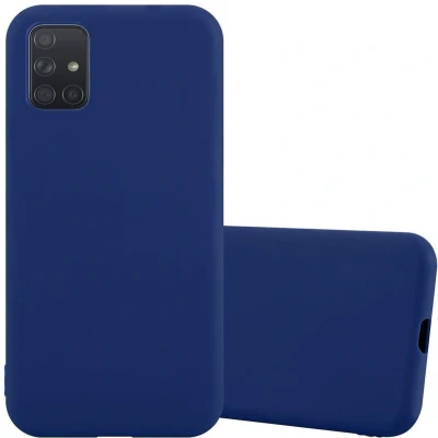 Afbeelding van Cadorabo Hoesje geschikt voor Samsung Galaxy A71 4G in CANDY DONKER BLAUW Beschermhoes gemaakt van flexibel TPU silicone Case Cover