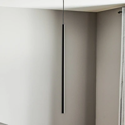 Afbeelding van Hanglamp Las, 1 lamp, zwart, kap 75cm