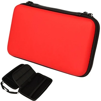 Afbeelding van TECHGEAR Nintendo 2DS XL hoes, robuuste beschermhoes, transporttas, compatibel met + games accessoires [rood]