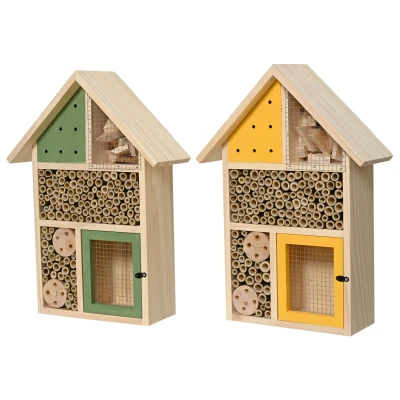 Afbeelding van Decoris Insectenhotel L Nestkast Groen Geel