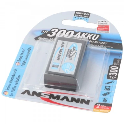 Afbeelding van Ansmann maxEplus NiMH batterij type 300 E Block 270mAh