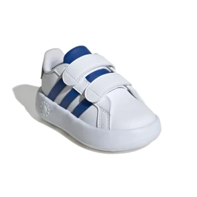 Image de adidas Mixte bébé Grand Court 2.0 Shoes Kids, Cloud White/Royal Blue/Core Black, 23 1/2 EU