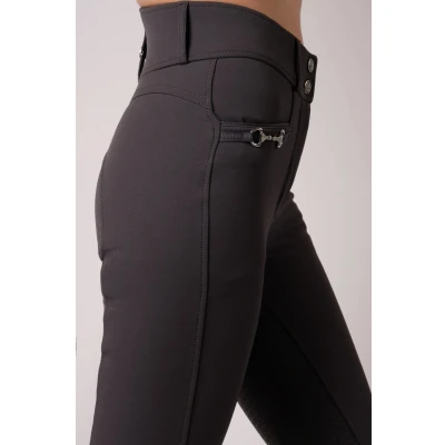 Image de Montar Pantalon d&#039;Équitation Molly Highwaist Full Grip Gris 44