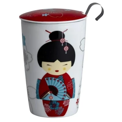Afbeelding van EigenArt Dubbelwandige beker Teaeve Little Geisha Red