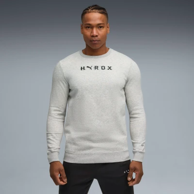 Image de PUMA x HYROX Heavyweight Crewneck Men, Vêtements, Light Gris Heather, M