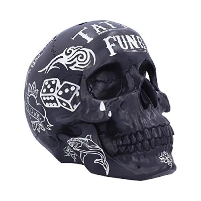 Afbeelding van Tattoo Fund Black Coloured Traditional Tribal Skull