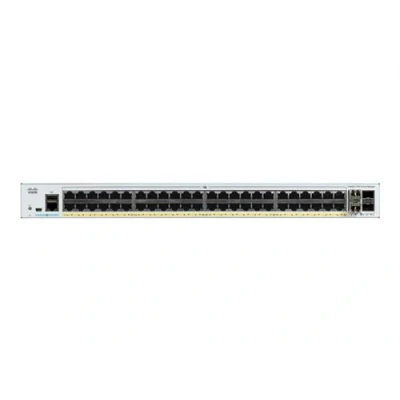 Image de Cisco Catalyst 1000 48P 4X L Commutateur Géré 24 x 10/100/1000 (PoE+) + 4 SFP+ 10 Go (liaison montante) Montable sur rack PoE+ (370 W)