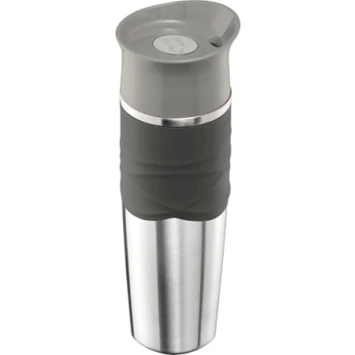 Afbeelding van Maped Picnik Waterdichte thermobeker koffiemok van staal praktische opening met één hand Easy Grip hoes siliconen 320 ml grijs