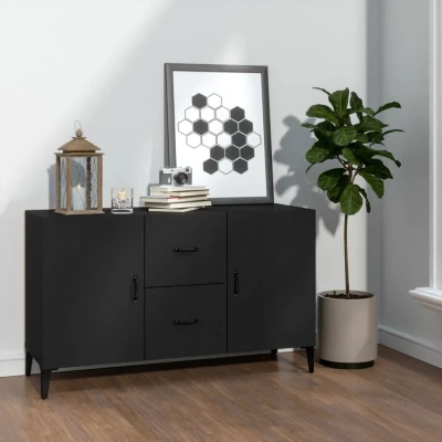 Afbeelding van Dressoir 100x36x60 cm bewerkt hout zwart