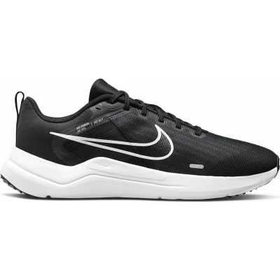 Afbeelding van Nike Performance Downshifter 12 Hardloopschoenen neutraal, Heren, Maat: 45.5, Black/white/dark smoke grey/pure platinum Textiel/ synthetisch