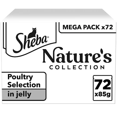 Afbeelding van 72 x 85g Sheba Nature&#039;s Collection Gevogelte Variatie in gelei nat kattenvoer