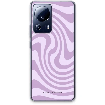 Afbeelding van Case Company® hoesje geschikt voor Xiaomi 13 Lite Swirl Paars Soft Cover Telefoonhoesje Bescherming aan alle Kanten en Schermrand