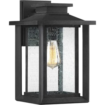 Afbeelding van Quoizel LED Wand Buitenlamp Wakefield 1X E27 Max 60W IP44 Dimbaar Earth Black