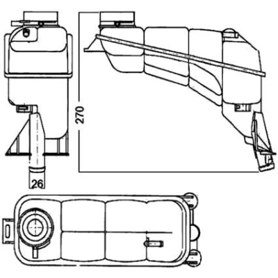 Afbeelding van MAHLE ORIGINAL CRT 117 000S Expansievat Zonder deksel, sensor
