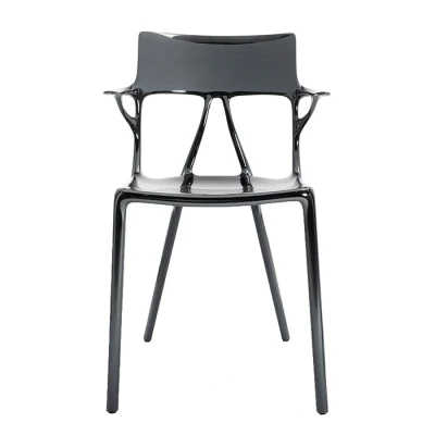 Afbeelding van Kartell A.I. Metal Eetkamerstoel Titanium Pot Interieur