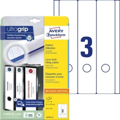 Image de Avery Zweckform L4759 étiquettes pour dossiers 30 étiquette(s)