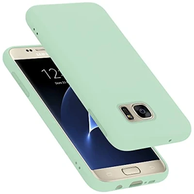 Afbeelding van Cadorabo Hoesje geschikt voor Samsung Galaxy S7 in LIQUID LICHT GROEN Beschermhoes gemaakt van flexibel TPU silicone Case Cover