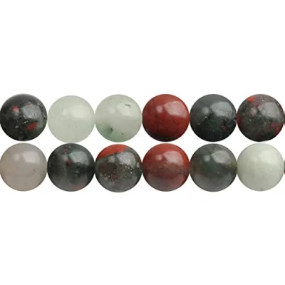 Afbeelding van SKYBEADS 8mm Afrika bloedjaspis natuursteen kralen voor armbanden 38cm streng ongeveer 46 stuks