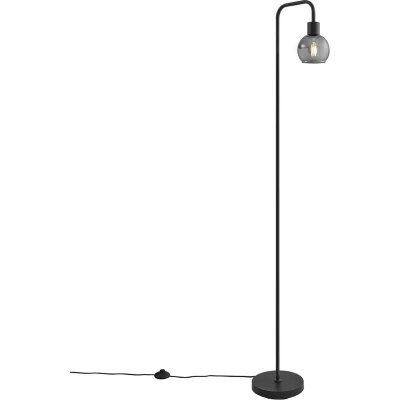 Afbeelding van QAZQA vidro Art Deco Vloerlamp Staande Lamp 1 lichts H 160.5 cm Grijs Woonkamer Slaapkamer Keuken
