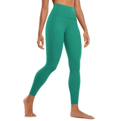 Afbeelding van CRZ YOGA Damespanty, hoge taille, sportlegging, thermische broek met zakken, 71 cm, Cascadia groen, 36