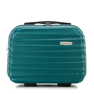 Image de WITTCHEN Trousse de toilette Valise voyage Bagage à main cabine en ABS Serrure combinaison GROOVE Line Nécessaire Vert Brussels Airlines/Ryanair/TUI fly Belgium/Transavia