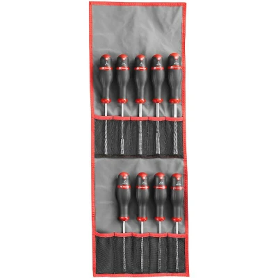 Image de FACOM 74AT.JL14 jeux de clés à pipe forgées avec manche tournevis, dimensions métriques, 14 pièces