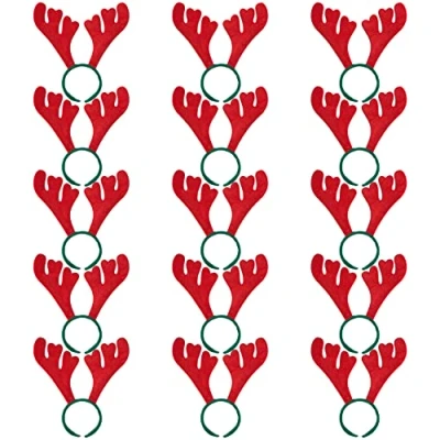 Afbeelding van THE TWIDDLERS 15 Kerst Rendier Haarband, Rendieren Gewei Hoofdbanden voor Kinderen en Volwassenen Verkleedkleding, Kerstfeest Kostuum
