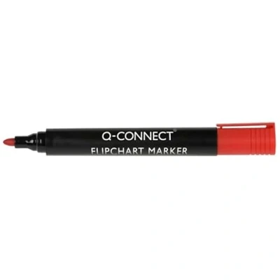 Afbeelding van Q CONNECT flipchartmarker, 2 3 mm, ronde punt, met clip, rood