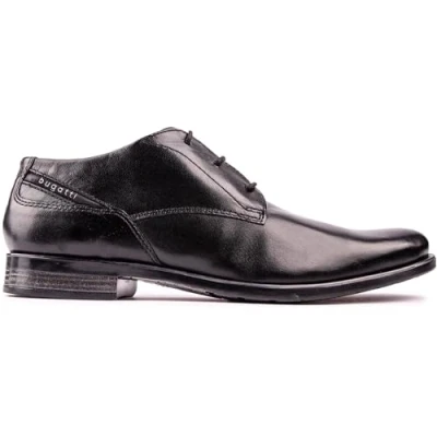 Afbeelding van bugatti Veterschoenen, Heren, Maat: 41, Black Schaapsleer