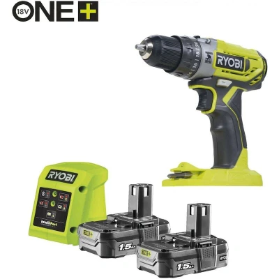 Afbeelding van RYOBI R18PD2 215G 18V ONE+ accu klopboorschroefmachine 40Nm in kartonnen doos (2x 1,5Ah + lader) 5133005302