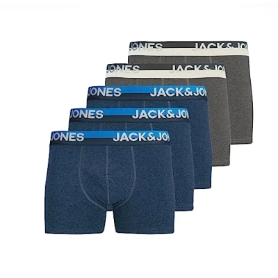 Afbeelding van JACK &amp; JONES Jacoliver Trunks Boxershorts voor heren, 5 stuks.