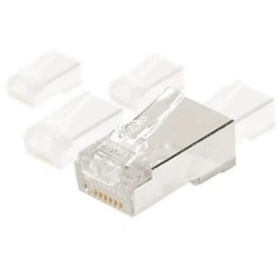 Afbeelding van Exertis Connect Modulaire plug voor ronde kabel, afgeschermd, 8P8C (RJ45), PU: 10 RJ45 patchkabel (Netwerkkabel), Netwerk accessoires