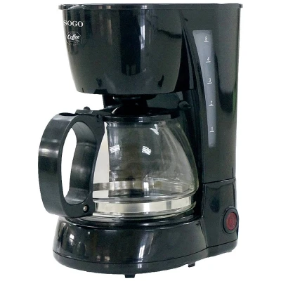Afbeelding van SOGO Human Technology CAF SS 5655 Koffiezetapparaat Zwart Capaciteit koppen: 4 Glazen kan, Warmhoudfunctie