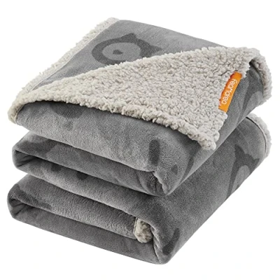 Afbeelding van Feandrea Hondendeken, waterafstotend, fleece, flanel, voor grote en honden, katten, 203 x 152 cm, XXL, machinewasbaar, omkeerbaar, bescherming bank, bed, grijs PPB080G01
