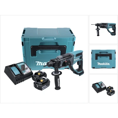 Afbeelding van Makita DHR 202 RFJ accu combihamer 18 V 2.0 J SDS Plus + 2x 3.0 Ah lader Makpac