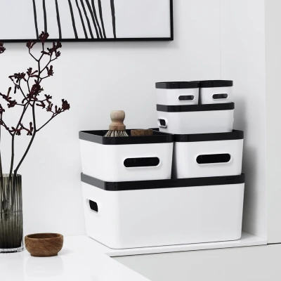 Afbeelding van SmartStore Compact Opbergbox M Deksel Kunststof Wit