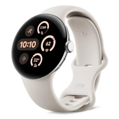 Afbeelding van Google Pixel Watch 3 AMOLED 41 mm Digitaal Touchscreen 4G Zilver Wifi GPS