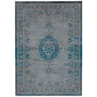 Afbeelding van Louis de Poortere Vloerkleed Medallion Grey Turquoise 8255
