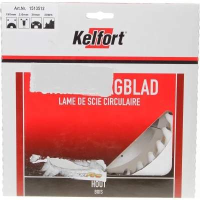 Afbeelding van Kelfort Cirkelzaagblad hardmetaal 30 tanden WS W diameter 190 x 2.8 30mm