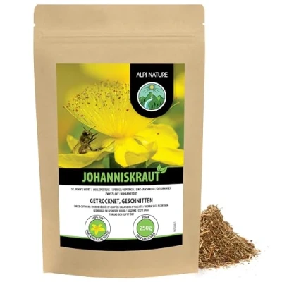 Image de Alpi Nature Millepertuis Thé 250g, Herbe de Séchée et Coupée, en Vrac