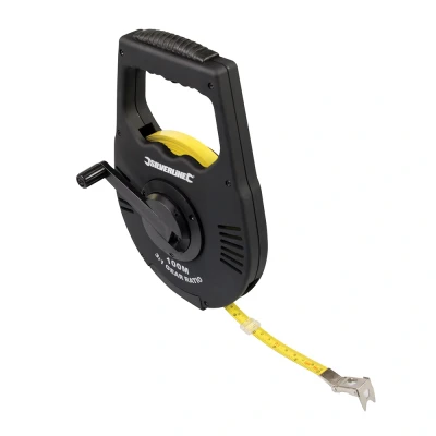 Afbeelding van Silverline Landmeter Meetlint met Oprolmechanisme 100 meter