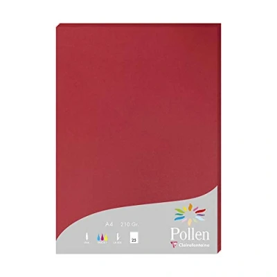 Afbeelding van Clairefontaine Pollen papier voor inkjetprinter A4 (210x297 mm) 25 vel Rood