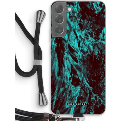 Afbeelding van Case Company® hoesje met Koord geschikt voor Samsung Galaxy S22 Plus Ice Age Telefoonhoesje Zwart Bescherming aan alle Kanten en Over de Schermrand