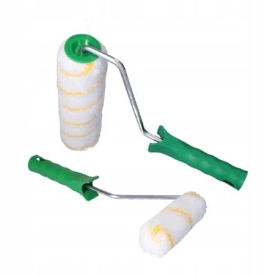Afbeelding van ToolSpace Professionele verfset 2 rollen Girpaint verf voor muren en plafonds met ergonomische rolgreep schilder renovatiewerkzaamheden 25 cm 11